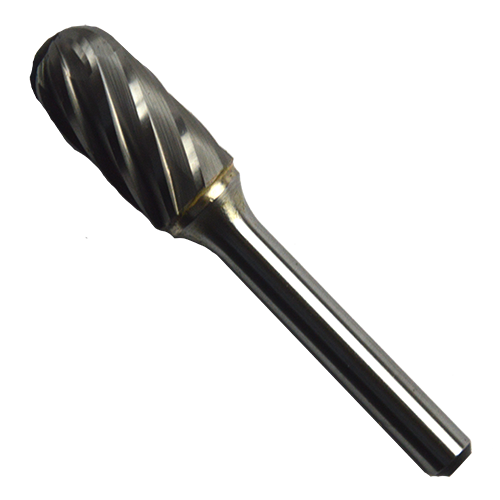 Lima rotativa de carburo de tungsteno cilíndrica punta redonda tipo sc-5 de 1/2" x 1" x 1/4" de un filo para desbaste pesado de metales no ferrosos