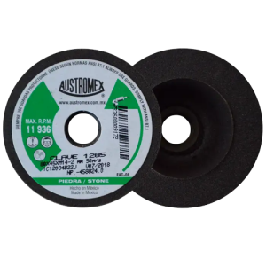 Copa abrasiva resinosa de 3-5/32" y entrada m14-2 en g 120 para desbaste fino de piedra, magma