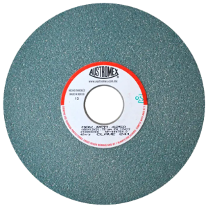 Rueda abrasiva vitrificada verde de 7" x 1/2" x 1-1/4" en g 100 para rectificado de carburo de tungsteno, tool room