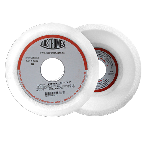 Copa abrasiva vitrificada tipo 11 blanca de 6" x 2" x 1-1/4" en g 46 para rectificado de acero