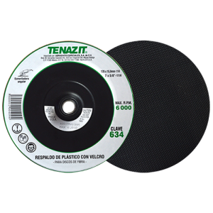 Respaldo para discos de fibra de 7" con sujeción ultragrip y entrada 5/8"-11h