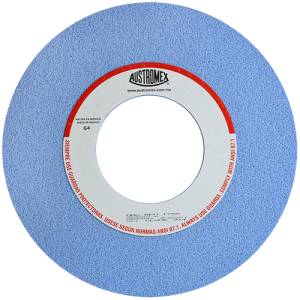 Rueda abrasiva vitrificada azul de 14" x 2" x 5" en g 54 para rectificado de aceros grado herramienta