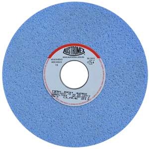 Rueda abrasiva vitrificada azul de 7" x 1/2" x 1-1/4" en g 60 para rectificado de aceros grado herramienta