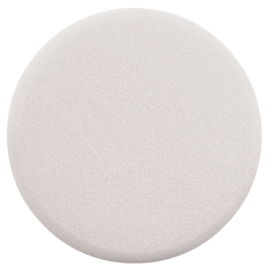 Esponja color blanco de 6" con dureza media y corte medio con sistema de sujeción ultragrip para pulido de pintura
