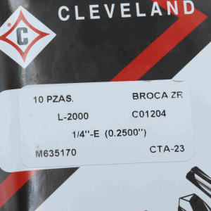 Broca zr  1/4"-e (0.2500")