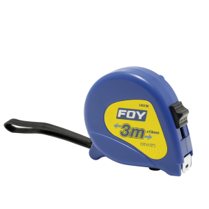 Flexómetro con carcasa de plástico azul 3 m x 1/2"