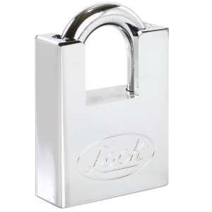 Candado antipalanca doble cerrojo 50 mm, llave de disco