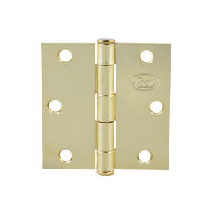 Bisagra cuadrada perno suelto de acero latón brillante 4" x 4"