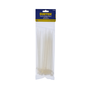Cinchos plásticos 160 x 4.8 mm, tensión 27 kg de 50 piezas, color natural