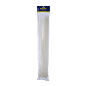 Cinchos plásticos 500 x 7.8 mm, tensión 70 kg de 50 piezas, color blanco