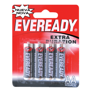 Pila alcalina eveready® "aa",  4 piezas