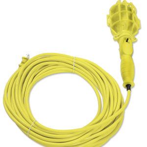 Lámpara de taller con canastilla plástica, color amarillo 8 m