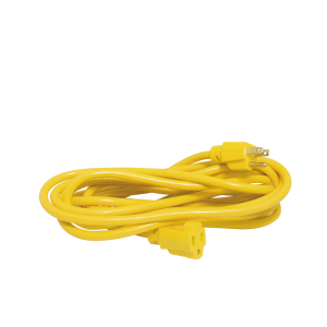 Extension eléctrica uso rudo aterrizada color amarillo, 7.6 m
