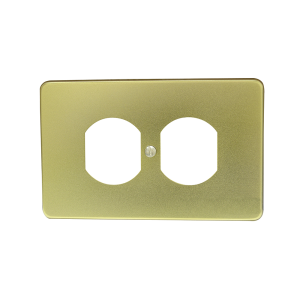Placa doble de aluminio, línea estándar, color oro