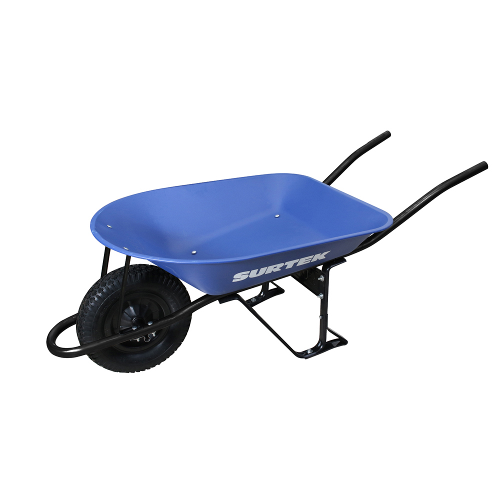 Carretilla reforzada con bastidor metálico 4 ft3 llanta neumática reforzada de 4 capas