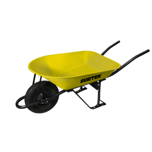 Carretilla reforzada con bastidor metálico 4.5 ft3 llanta neumática reforzada de 4 capas