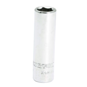 Dado largo cuadro de 1/4", 6 puntas, en pulgadas, 7/16"