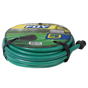 Manguera para jardín lisa con conector plástico 2 capas 1/2", 15 m