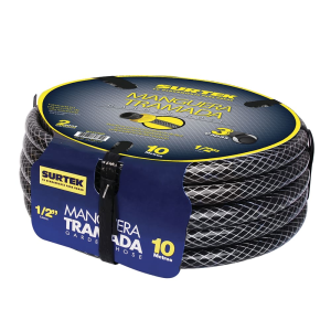 Manguera para jardín tramada gris con conector plásticos 1/2", 20 m