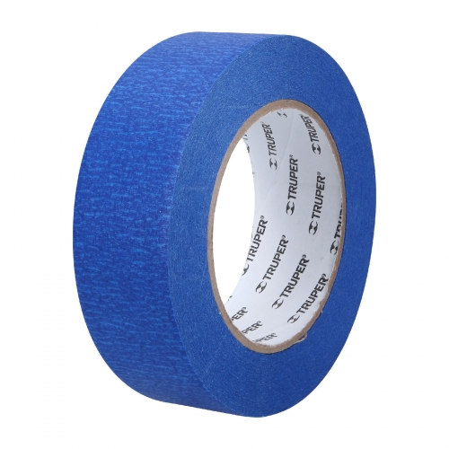 Cinta masking tape azul de 1-1/2' x 50 m para pintor, truper