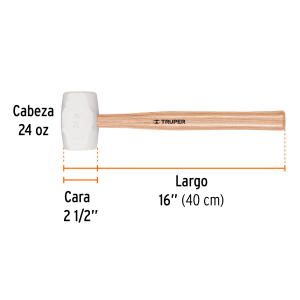 Mazo de hule 24 oz, truper