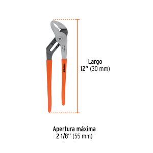 Pinza de extensión 12' mango de pvc, truper