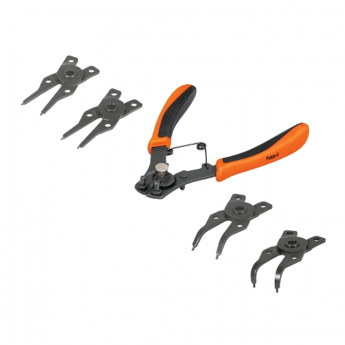 Pinza para anillos de retención 6' 4 cabezas intercambiables