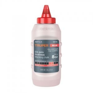 Gis rojo para tiralíneas, alta visibilidad, 8 oz, truper