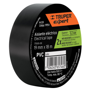 Cinta de aislar 19mm x 18m truper expert