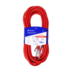 Extensión reforzada aterrizada 10 m 3x12 awg, volteck