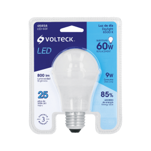 Lámpara led a19 9 w (equiv. 60 w) luz de día blíster volteck