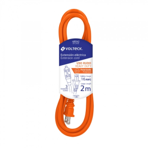 Extensión eléctrica de uso rudo 2 m 2x16 awg, volteck