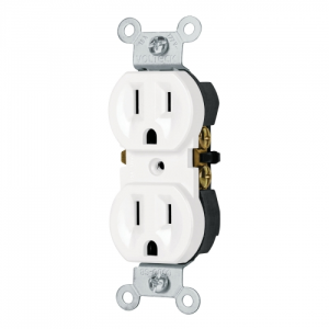 Contacto dúplex, 2 polos 3 hilos, standard, blanco, volteck