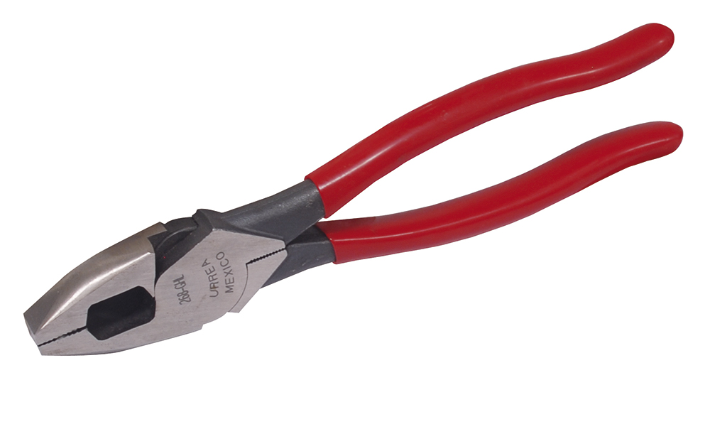 Pinza para electricista con mango rubber grip de 9" alta palanca