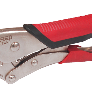 Pinza de presión con mango bimaterial de 10" quijada curva