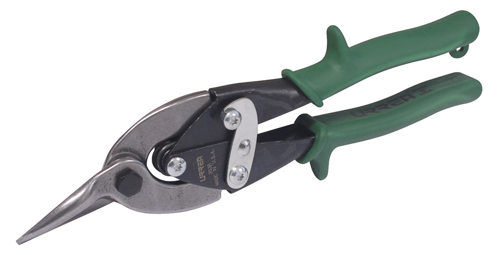 Tijera para hojalatero tipo aviación derecha con mango rubber grip, 10"