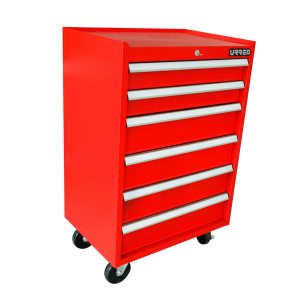 Gabinete móvil 6 gavetas color rojo serie ex 27"