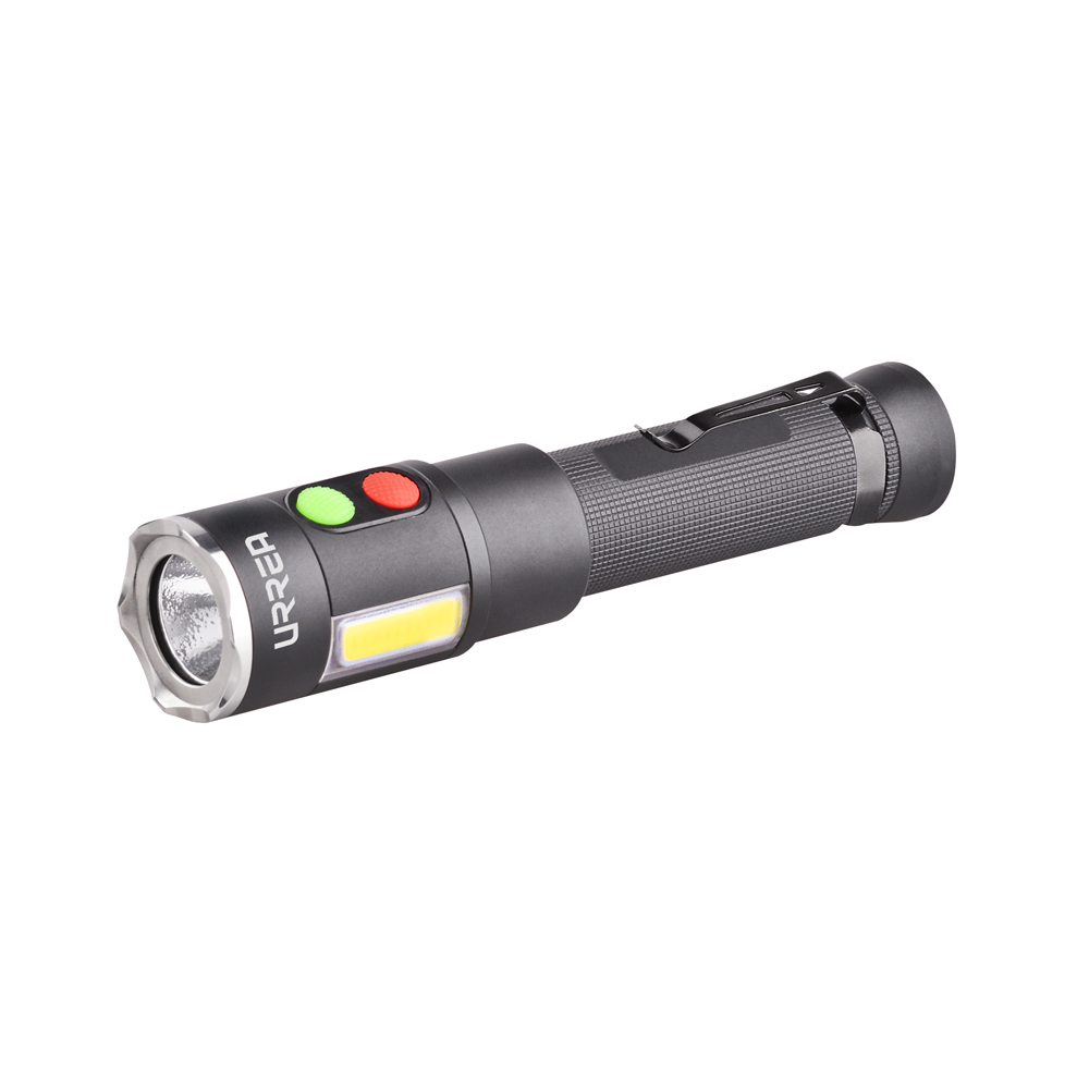 Linterna de led con alarma recargable de 600 lm