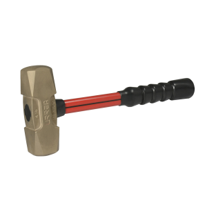 Marro de bronce-aluminio antichispa de 4lb con mango corto de fibra de vidrio 14"