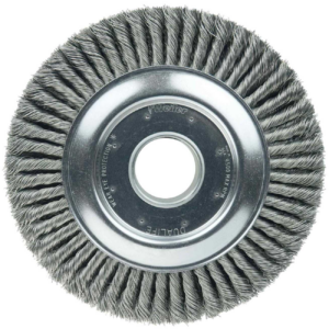 10" cepillo circular de alambre trenzado, tipo estándar .023", 2" (4 secciones)